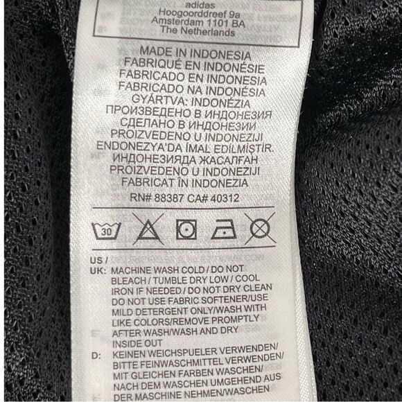 Adidas Black 7/8 Satin Wide Leg Drawcord Athleisure Pants Size Small - Picture 7 of 12